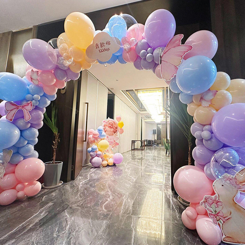 店铺开业庆典1周年拱门装饰布置100天满月10岁生日宴气球场景装扮图片