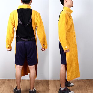 电焊牛皮反穿衣防护服焊工焊接烧焊围裙劳保工作服耐磨隔热防火线