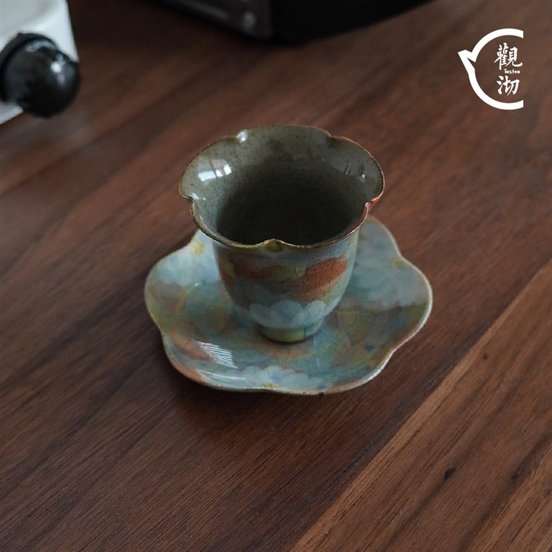 观沏 手绘冰裂粗陶泡茶碗茶壶茶杯烫手功夫茶具复古茶具