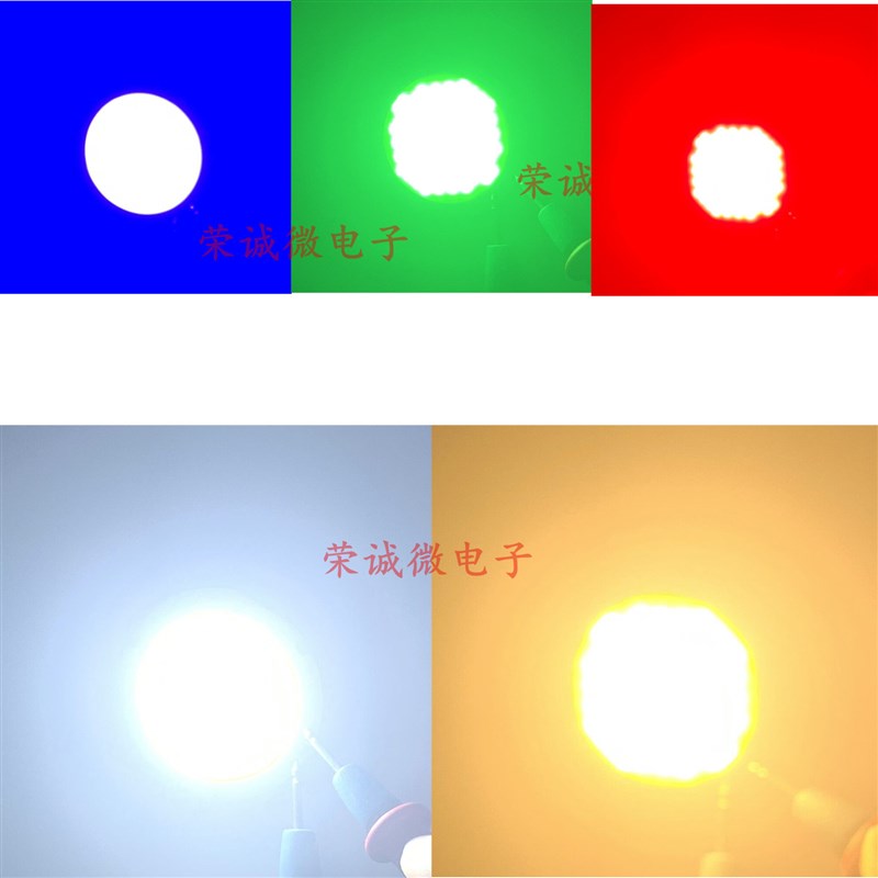 12V免驱动50W大功率LED灯珠COB灯板 圆形12V14V光源芯片 50MM直径