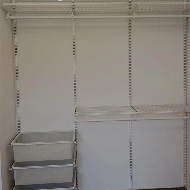 定制砌墙卧室DIY步入式金属衣帽间L型转角钢架结构