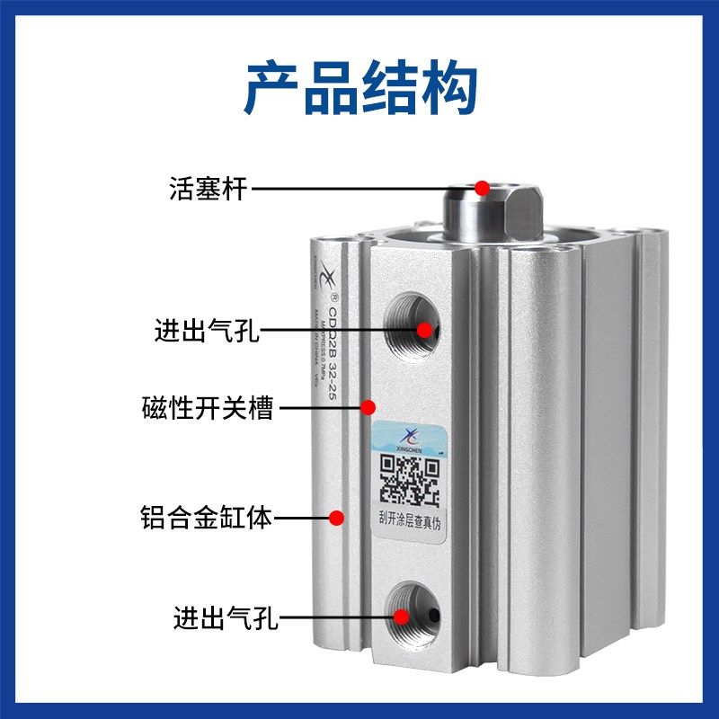 星辰M型薄型气缸Q2Q222