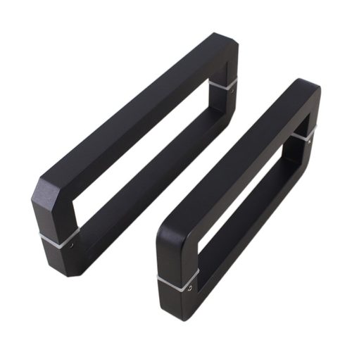 *方管圆角淋浴房玻璃门拉手对装孔距2 27 浴室门把手