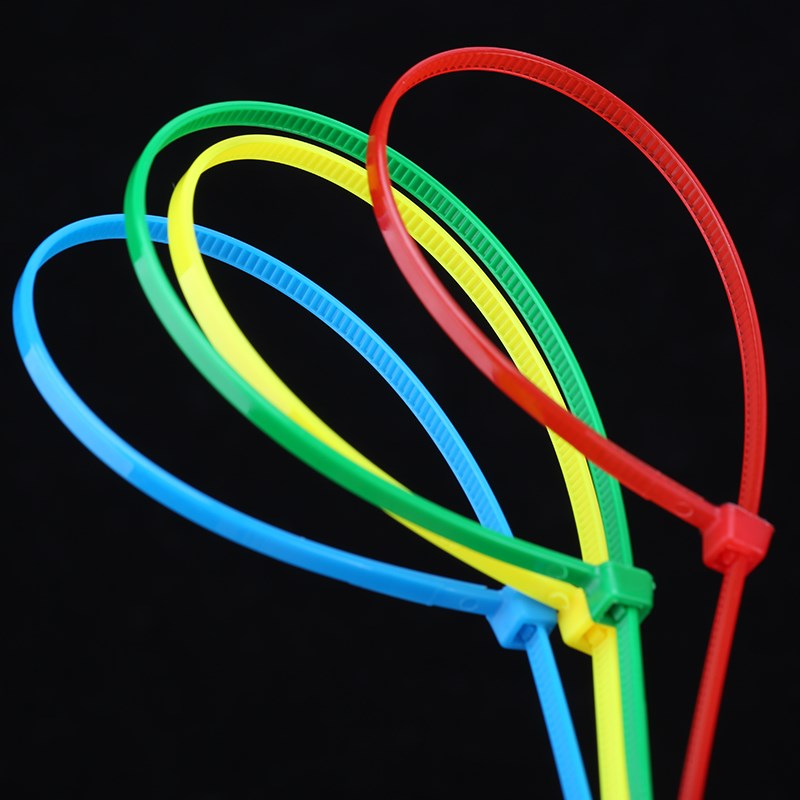 尼龙扎带重复使用塑料白活扣卡扣强力黑色绑彩色可松拆卸捆扎线带