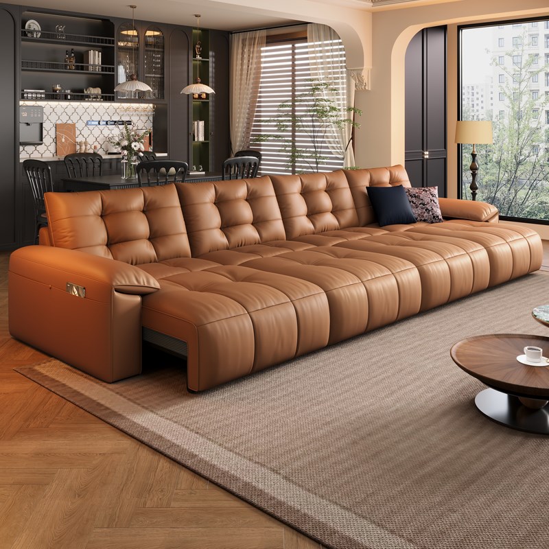 电动沙发功能客厅可调节伸缩可睡可趟新款直排双人三人位两用