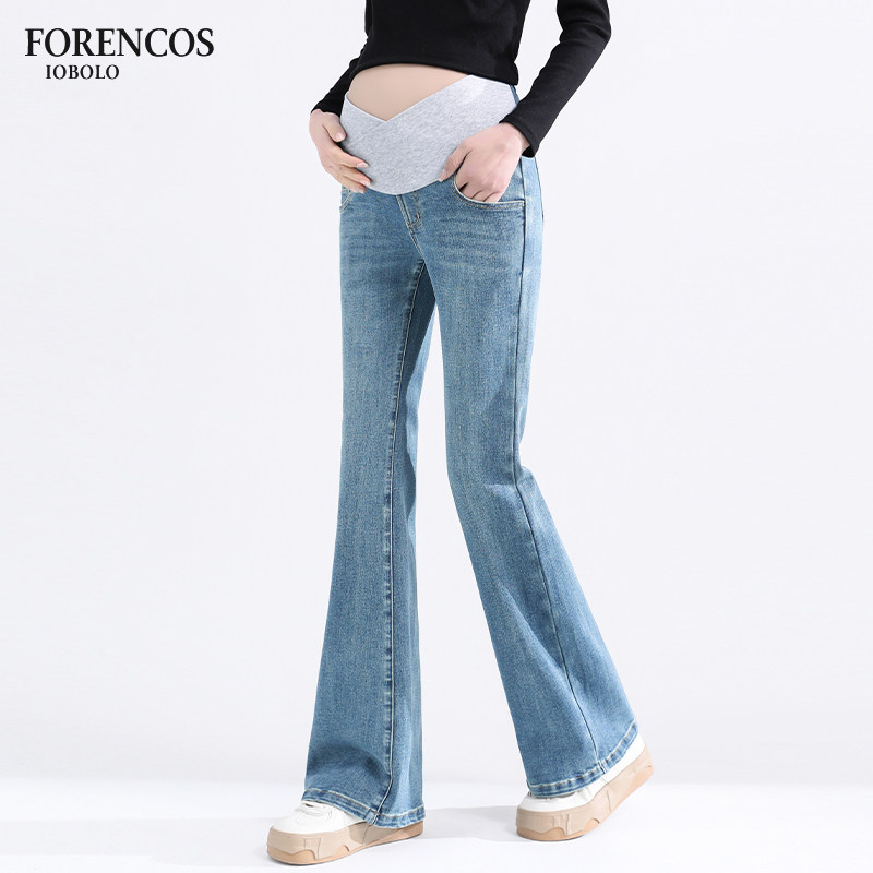 孕妇裤子牛仔喇叭裤春秋款外穿小个子直筒微喇时尚大码休闲拖地裤,孕妇装/孕产妇用品/营养,孕妇休闲裤,淘宝优惠券,粉丝福利购,淘宝优惠卷
