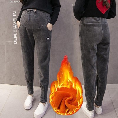 孕妇裤子秋冬外穿时尚孕妇打底裤加绒加厚保暖长裤孕X中晚期孕妇