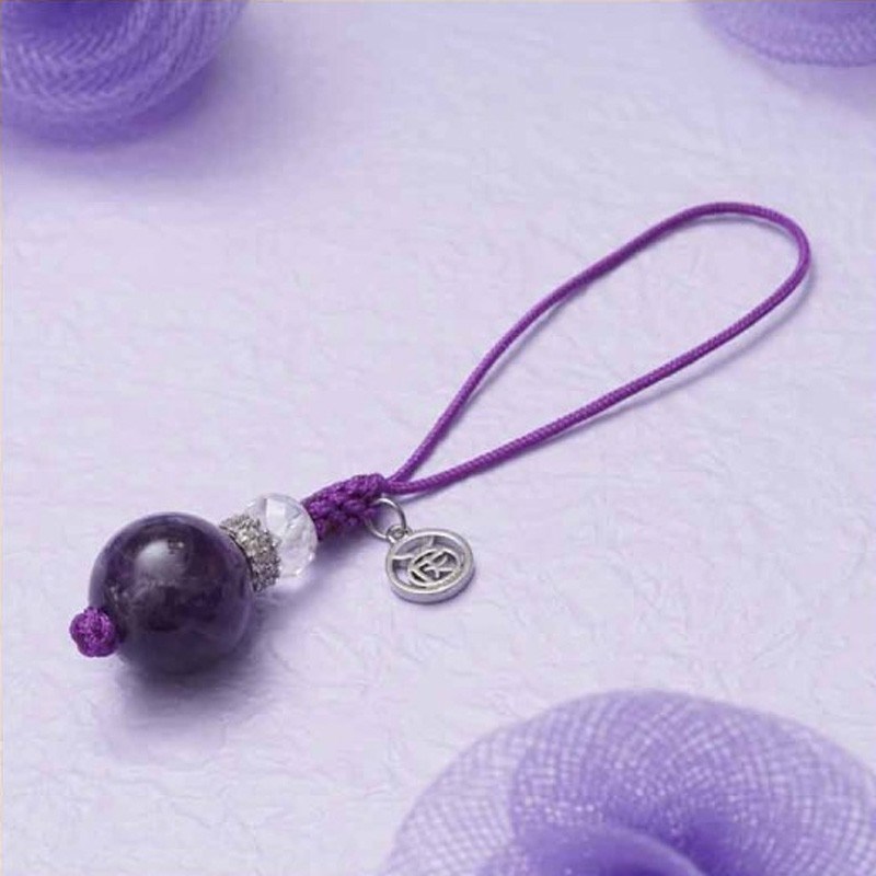 麦玲玲吉庆堂七色彩玄-紫晶挂饰人际智慧九紫离火手机包包挂件