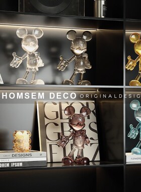 本与卡通老鼠摆件样板房间客厅电视柜进门玄关软装饰品儿童房摆设