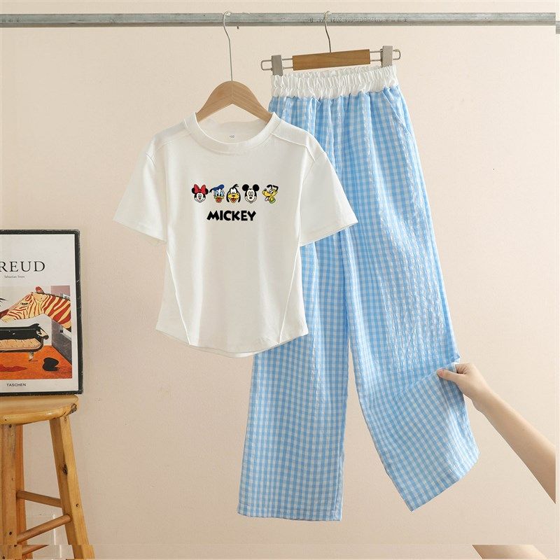 女童夏套装2025新款儿童衣服夏装洋气时髦阔腿裤巨好看夏季两件套,童装/婴儿装/亲子装,套装,淘宝优惠券,粉丝福利购,淘宝优惠卷