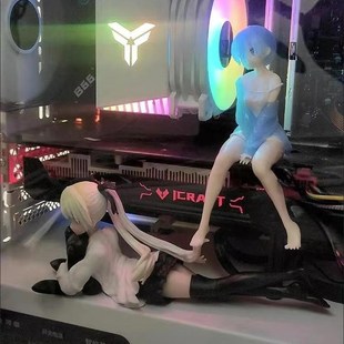 显卡支架手e办海景房机箱显卡装饰摆件电竞房网吧主机内饰手办新