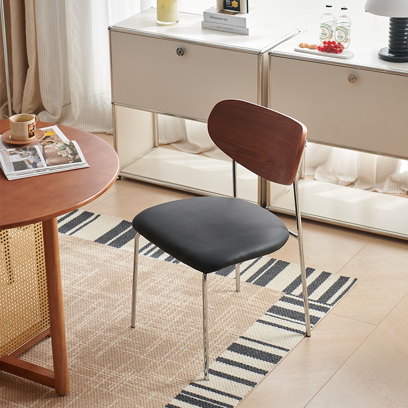 中古实木餐椅家用客厅靠背书桌椅咖啡厅简约休闲凳子卧室化妆椅子