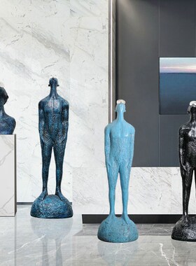 北欧落地雕塑摆件人物抽象艺术品样板房售楼处大堂大厅玄关工艺品