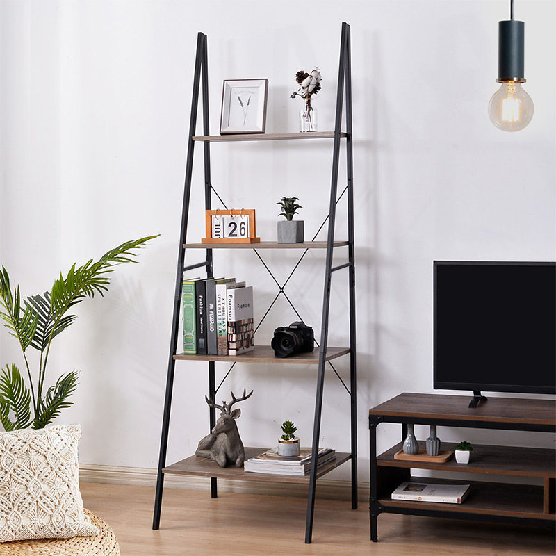简易书架落地花架客厅置物架创意家用学生书柜梯形简约现代铁艺,住宅家具,书架,淘宝优惠券,粉丝福利购,淘宝优惠卷