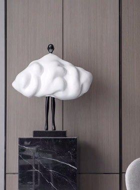 云朵人物摆件客厅创意雕塑样x板房软装酒店大堂售楼处落地艺术摆