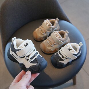 小童运动鞋冬季加绒保暖学步鞋子一岁男童休闲鞋婴儿童宝宝老爹鞋