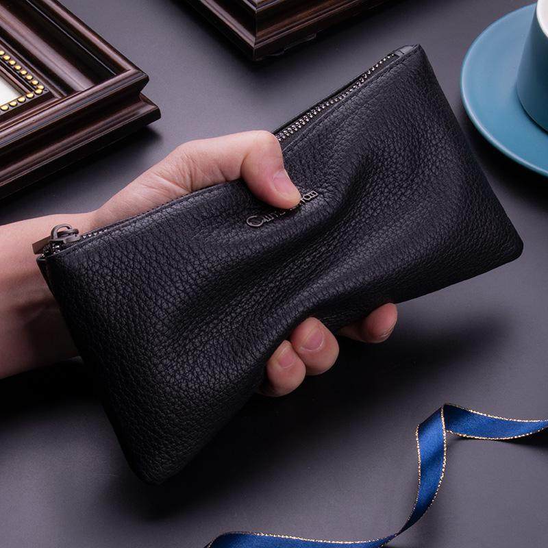 新款真皮手拿包男款小手包男士钱包男长款手O机包女多功能商务休