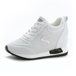 小白鞋内增高女鞋子透气单鞋高跟运动低帮休闲鞋2024春夏季新款潮