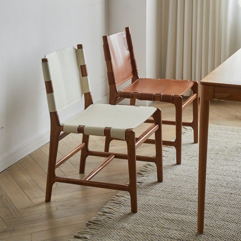 马鞍椅北欧实木复古单人餐椅民宿酒店中古绳编折叠椅子靠背椅藤椅,住宅家具,餐椅,淘宝优惠券,粉丝福利购,淘宝优惠卷