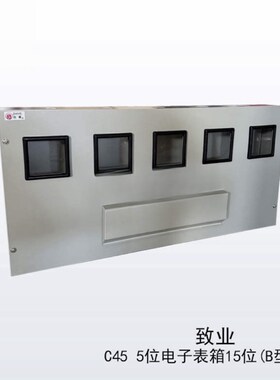 致业5位单相电表箱+15位C45白色空气开关平顶控N制箱330*700*90
