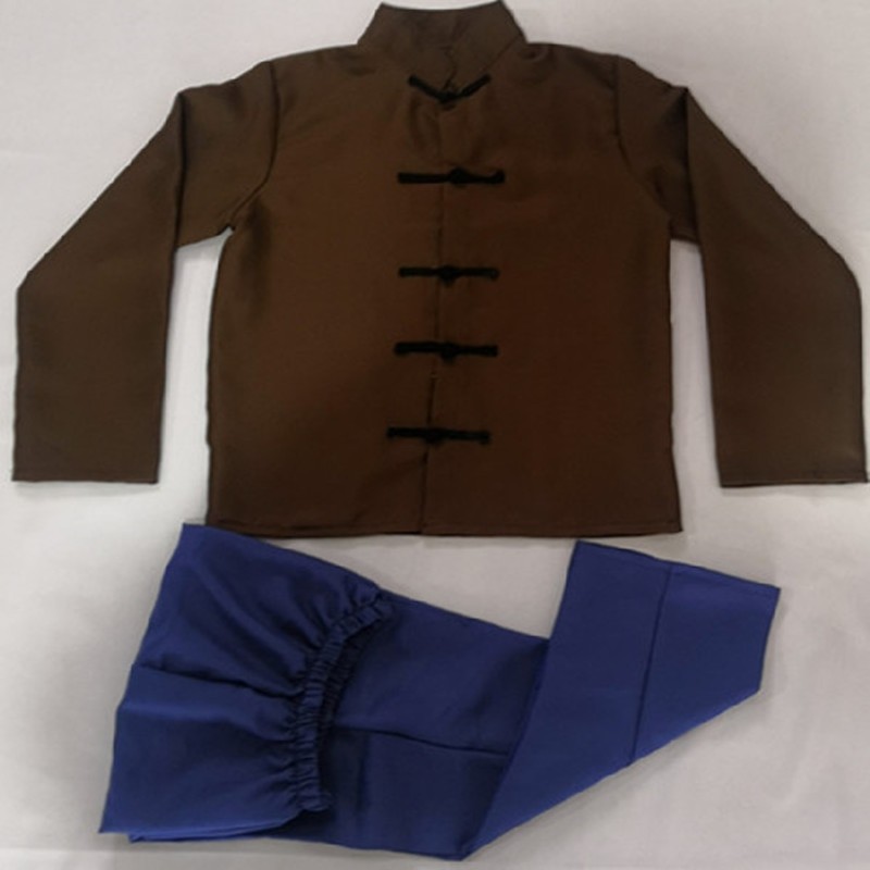 农村平民百姓阿宝演出服农民服装民国时期马褂男古装小二服老土衣