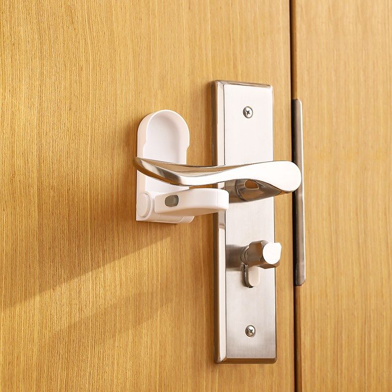 儿童门把手安全锁免打孔防宠物扒门窗锁卡扣搭扣室内房门反锁神器