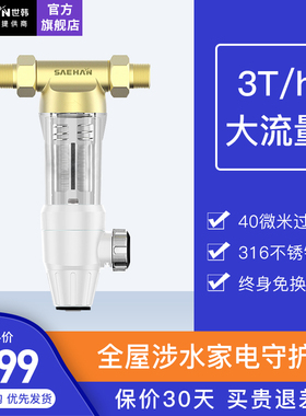 世韩CW-Q1000前置过滤器家用全屋过滤器中央净水反冲洗免拆洗净水