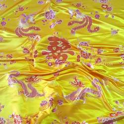 结婚喜被子大红绿的龙凤百子杭州织锦丝绸被面全棉被里子纯棉布料