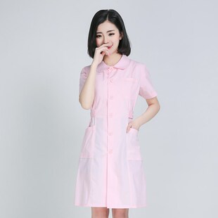 护士服冬季长袖幼儿园晨检母婴护理师美容院师工作服女粉色短袖薄