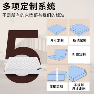 床垫定制任意尺寸独立袋弹簧家用卧室席梦思乳胶15cm厚硬护脊椰棕