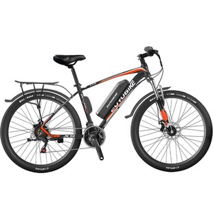 欧拜克26寸锂电电动自行车21速碟刹越野双碟刹男女电动山地车