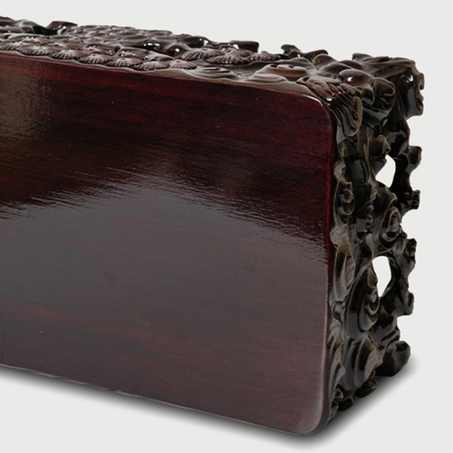 整木雕刻全实木加大加高泰山石底座盆鱼缸奇石头长方形底座托架