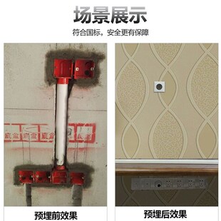 型电视背景盒 五联影音底盒 扁管墙上关阻燃接线盒