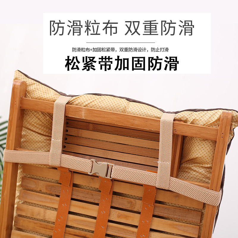 秋冬老式实木质沙发躺椅垫子棉垫四季通用防滑沙发折叠床坐垫加厚