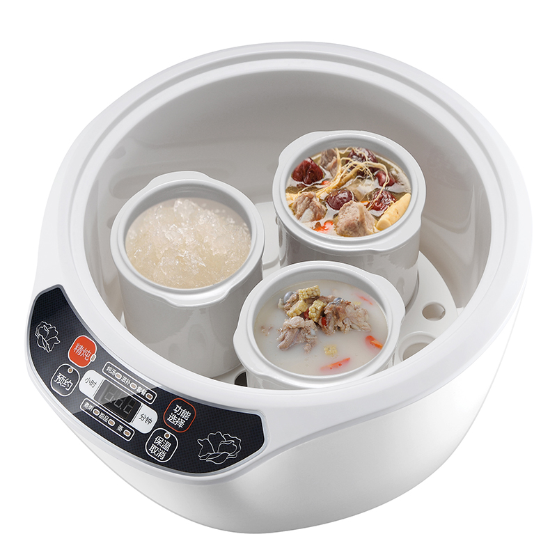 免弯腰电炖锅隔水炖煮粥煲汤全自动陶瓷电砂锅四胆大容量电炖盅