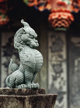 山海经新中式桌面瑞兽嘲风装饰茶宠摆件创意复古国潮送礼鱼缸造景