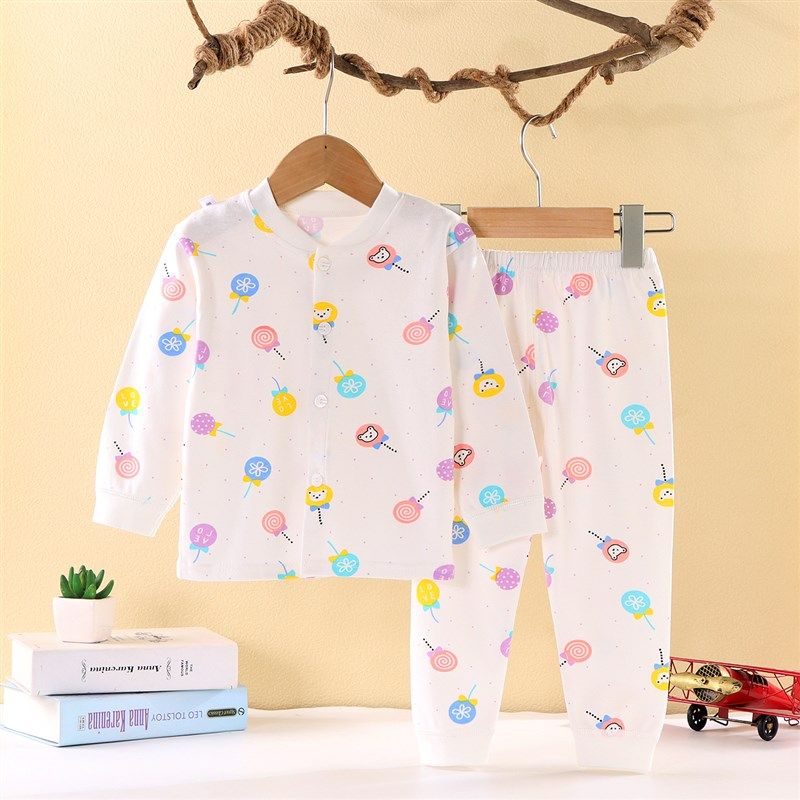 宝宝纯棉开襟外套套装春秋款秋衣卫生裤睡衣儿童打底两件套男童女,童装/婴儿装/亲子装,家居服套装,淘宝优惠券,粉丝福利购,淘宝优惠卷