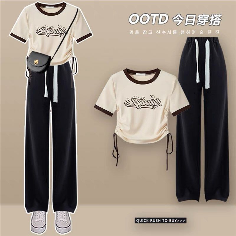 茶系穿搭一整套2023新款小个子显瘦学院风甜辣休闲两件套装女夏装,女装/女士精品,时尚套装,淘宝优惠券,粉丝福利购,淘宝优惠卷