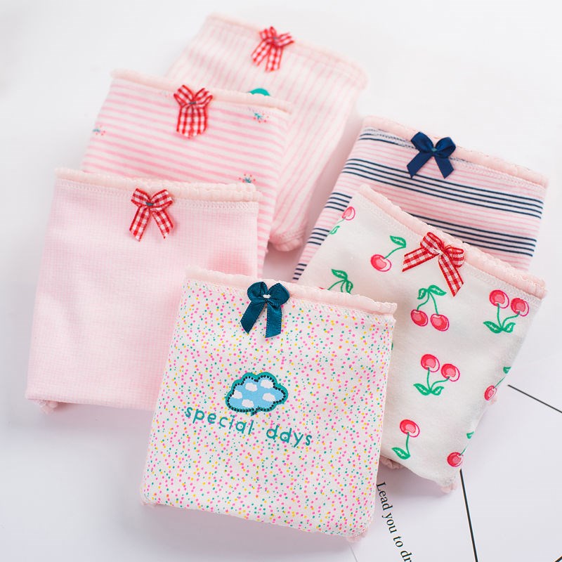 10条装纯棉内裤女士抗菌少女生性感三角短裤薄款可爱甜美透气夏季