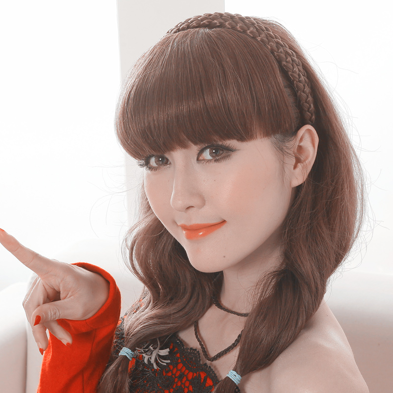 假刘海发箍齐刘海空气假发片真发女隐形无痕流海遮白发长直发留海