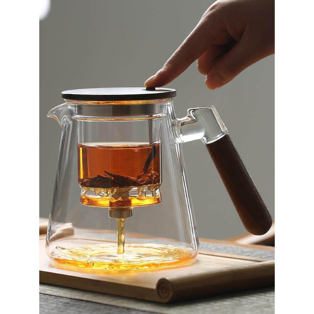 北大史飘逸杯全玻璃茶壶耐热过滤冲茶器茶水分离泡茶杯功夫茶具