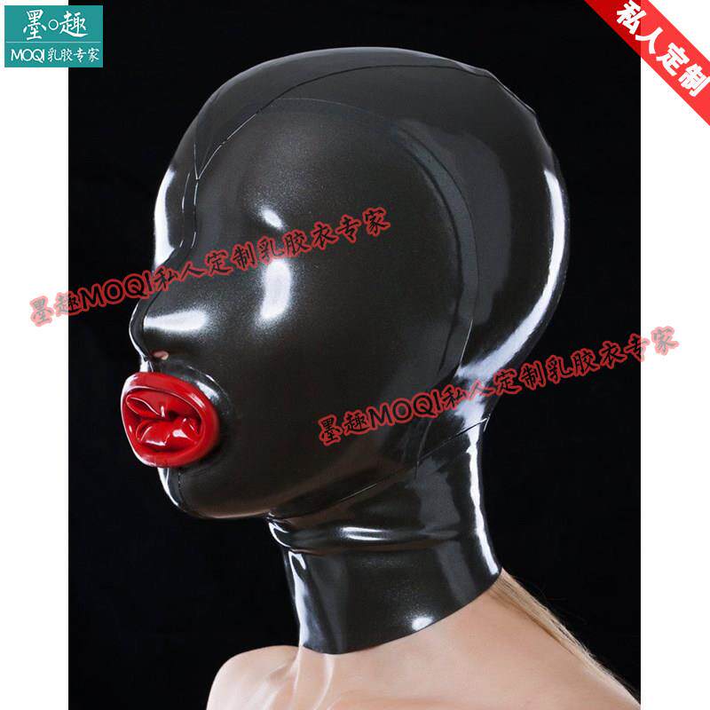 乳胶头套乳胶面具面罩全包头套带嘴凹套 latex mask