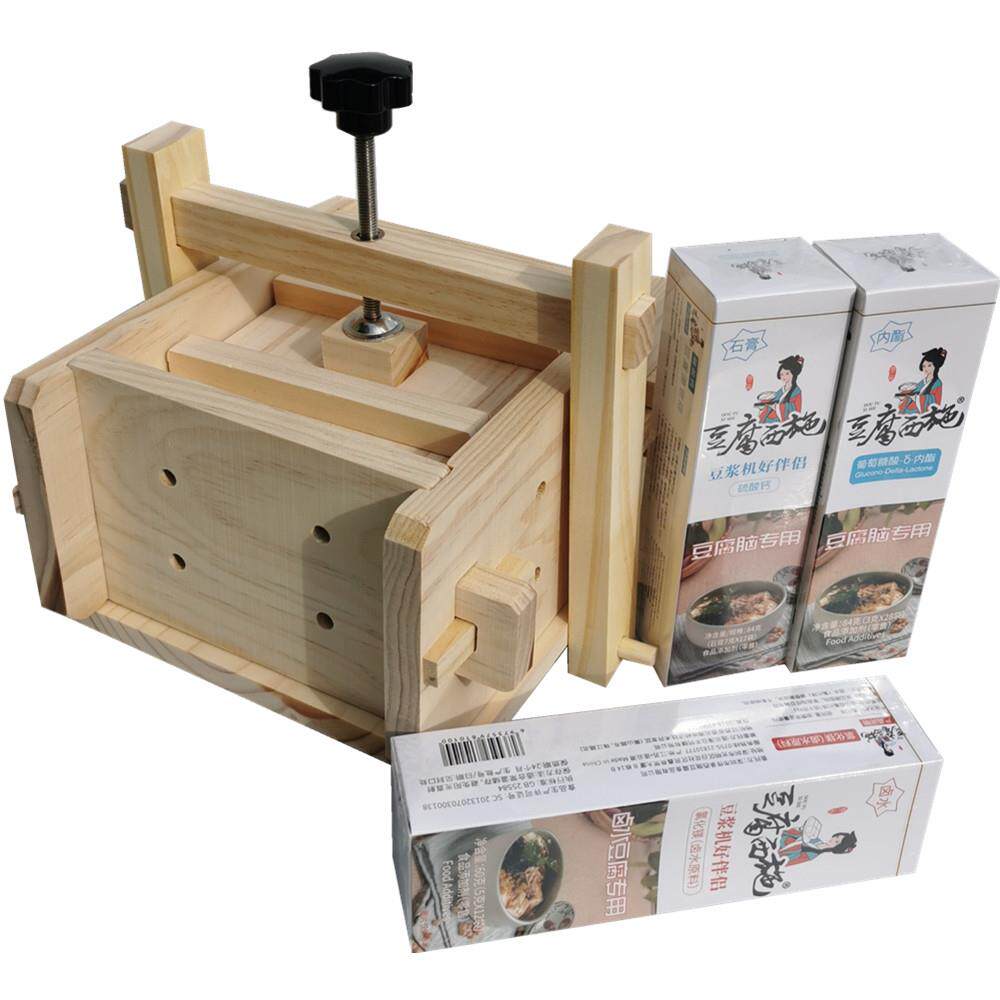 家用自制做豆腐模具 的木盒框架格子diy厨房小工餐具压皮干杆全套