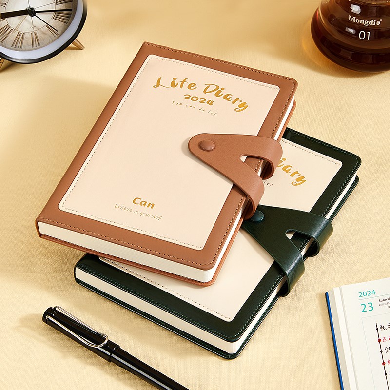 2024下半年日程本一日一页简约笔记本本子每日计划表日历日记本36