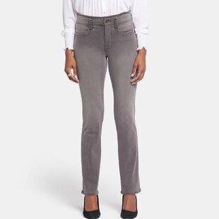美单春夏薄款高腰高弹力柔软舒牛仔裤修身显瘦小直筒大码加长女裤