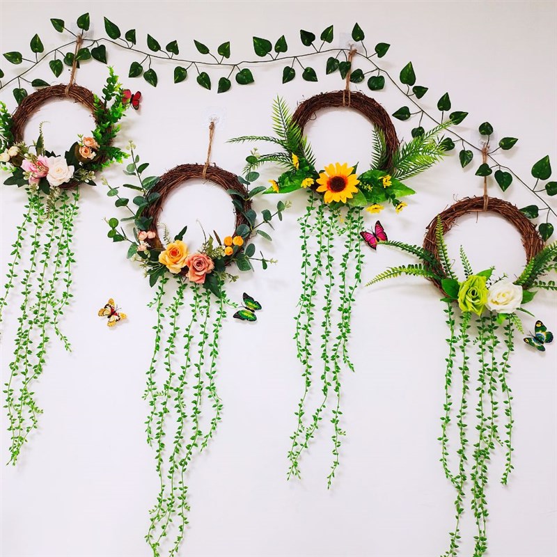 壁饰墙壁墙面家居客厅装饰品幼儿园环创麻绳田园北欧挂件包邮