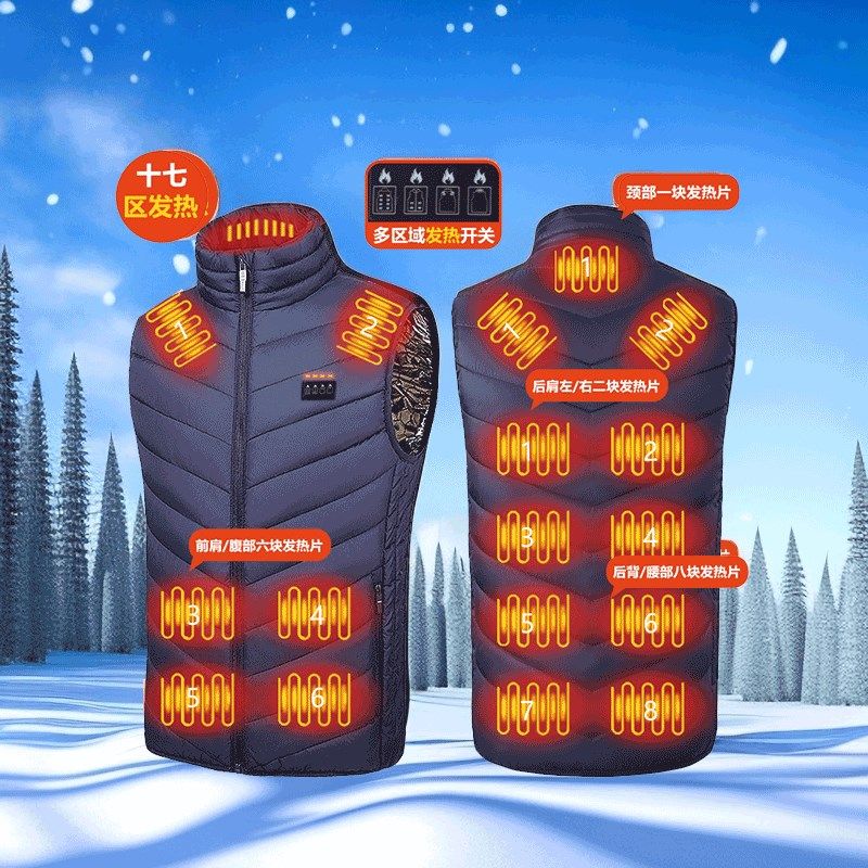 中老年棉马甲男冬季外穿17区加热四控大码发热棉背心父亲新款冬装,男装,常规马甲,淘宝优惠券,粉丝福利购,淘宝优惠卷