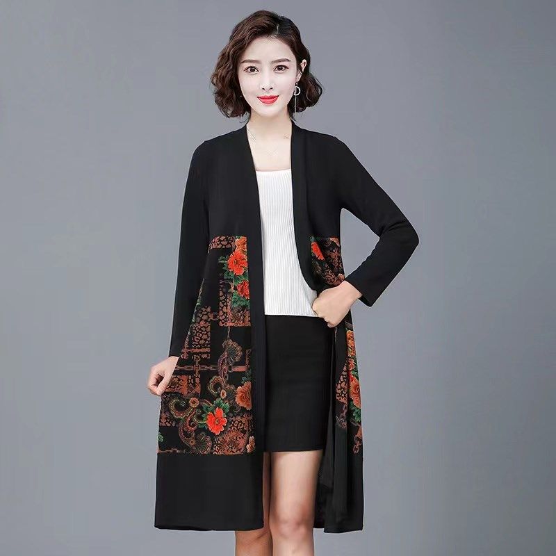 春秋季新款外套披肩中老年妈妈装风衣大码针织开衫外搭中长款气质,女装/女士精品,中老年女装,淘宝优惠券,粉丝福利购,淘宝优惠卷