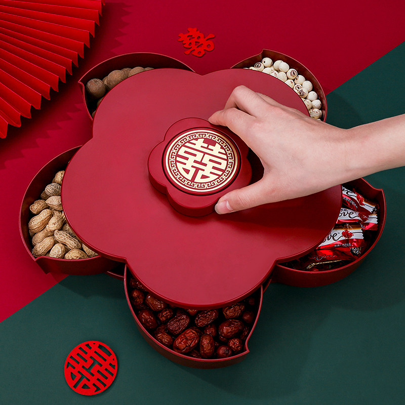 结婚早生贵子摆件干果盘糖果盘客厅家用分格零食摆放盘创意收纳盒,节庆用品/礼品,创意礼盒/礼品套组,淘宝优惠券,粉丝福利购,淘宝优惠卷