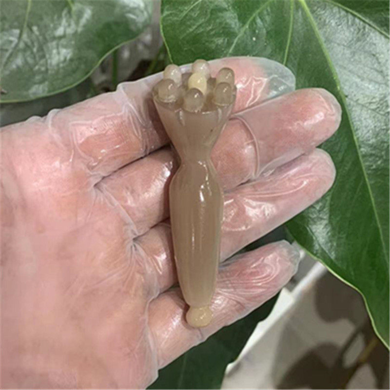 天然牛角一体迷你小莲蓬眼部专用点穴美容棒经络刮痧无胶水无毒